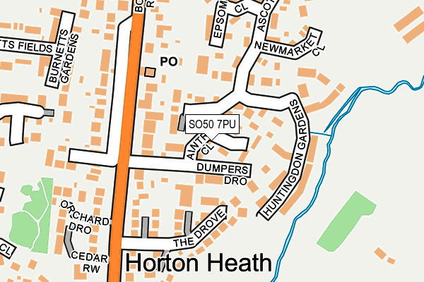 SO50 7PU map - OS OpenMap – Local (Ordnance Survey)