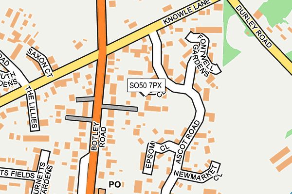 SO50 7PX map - OS OpenMap – Local (Ordnance Survey)