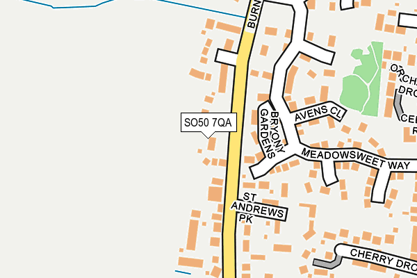 SO50 7QA map - OS OpenMap – Local (Ordnance Survey)
