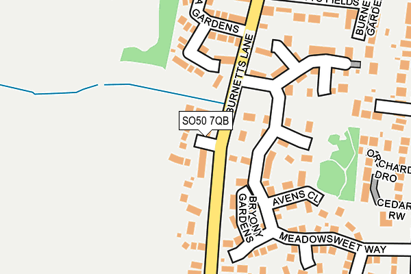 SO50 7QB map - OS OpenMap – Local (Ordnance Survey)