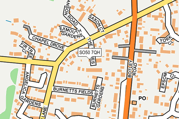 SO50 7QH map - OS OpenMap – Local (Ordnance Survey)