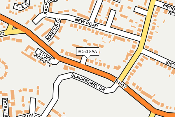 SO50 8AA map - OS OpenMap – Local (Ordnance Survey)