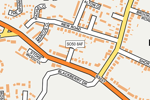 SO50 8AF map - OS OpenMap – Local (Ordnance Survey)