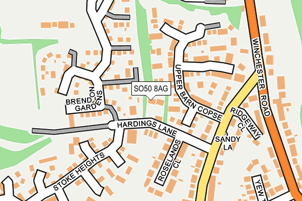 SO50 8AG map - OS OpenMap – Local (Ordnance Survey)