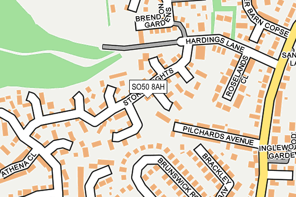 SO50 8AH map - OS OpenMap – Local (Ordnance Survey)
