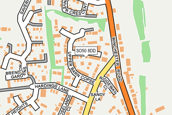 SO50 8DD map - OS OpenMap – Local (Ordnance Survey)
