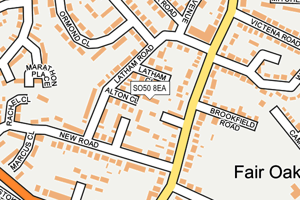 SO50 8EA map - OS OpenMap – Local (Ordnance Survey)