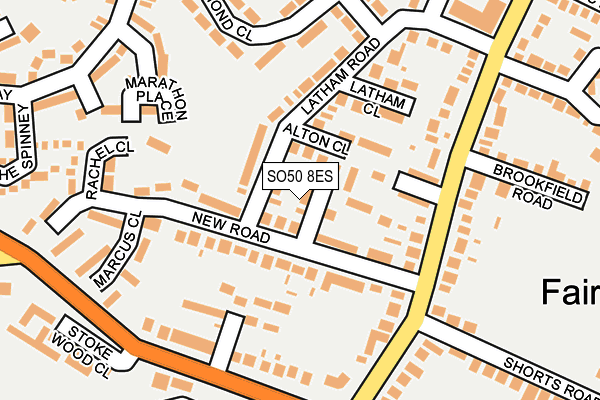SO50 8ES map - OS OpenMap – Local (Ordnance Survey)