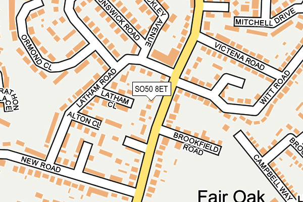 SO50 8ET map - OS OpenMap – Local (Ordnance Survey)