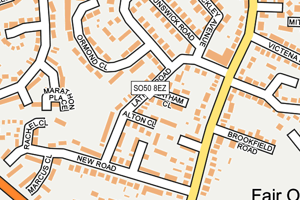 SO50 8EZ map - OS OpenMap – Local (Ordnance Survey)