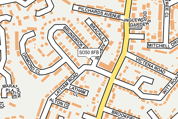 SO50 8FB map - OS OpenMap – Local (Ordnance Survey)