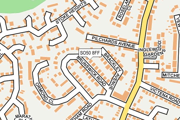 SO50 8FF map - OS OpenMap – Local (Ordnance Survey)
