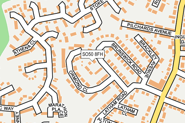 SO50 8FH map - OS OpenMap – Local (Ordnance Survey)