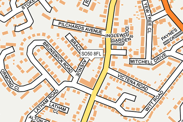SO50 8FL map - OS OpenMap – Local (Ordnance Survey)