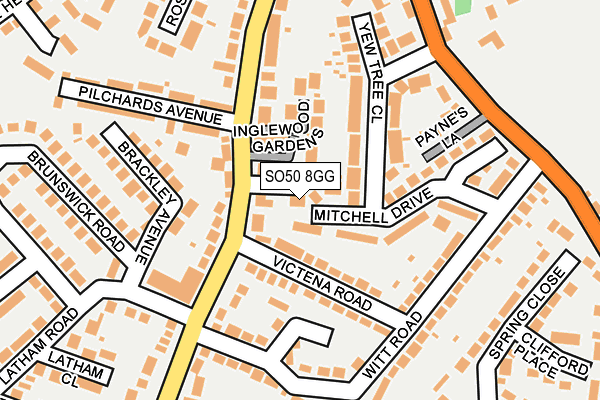 SO50 8GG map - OS OpenMap – Local (Ordnance Survey)