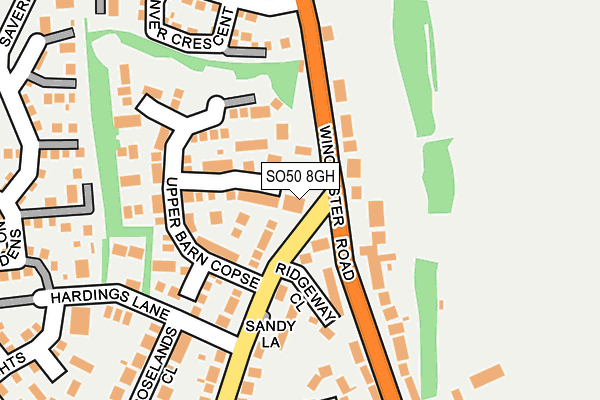 SO50 8GH map - OS OpenMap – Local (Ordnance Survey)