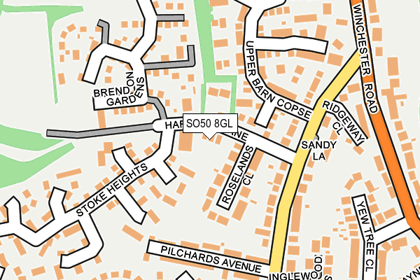 SO50 8GL map - OS OpenMap – Local (Ordnance Survey)