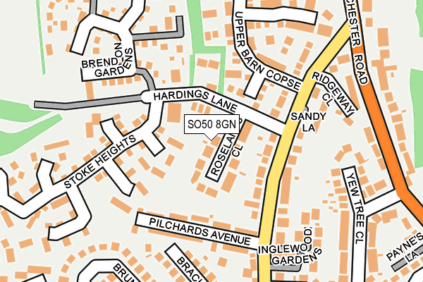 SO50 8GN map - OS OpenMap – Local (Ordnance Survey)