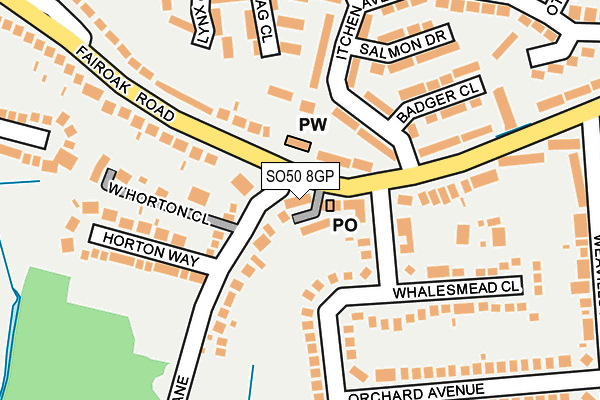 SO50 8GP map - OS OpenMap – Local (Ordnance Survey)