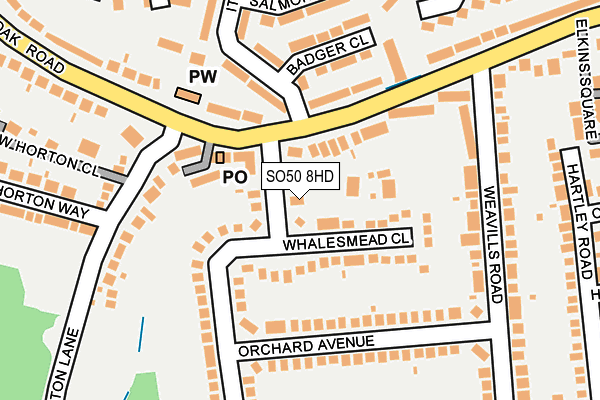 SO50 8HD map - OS OpenMap – Local (Ordnance Survey)