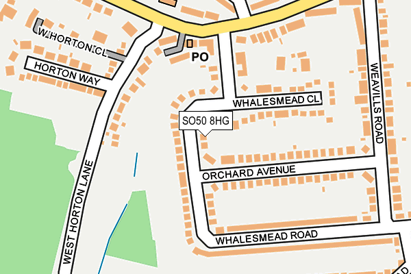 SO50 8HG map - OS OpenMap – Local (Ordnance Survey)