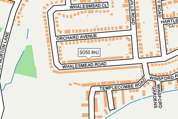 SO50 8HJ map - OS OpenMap – Local (Ordnance Survey)