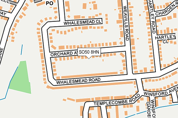 SO50 8HN map - OS OpenMap – Local (Ordnance Survey)