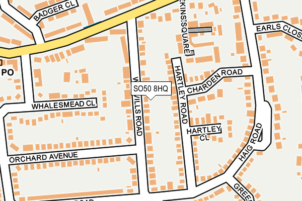 SO50 8HQ map - OS OpenMap – Local (Ordnance Survey)