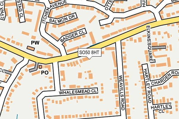 SO50 8HT map - OS OpenMap – Local (Ordnance Survey)