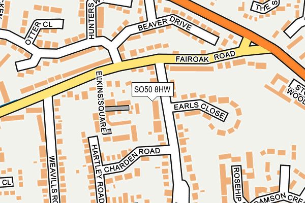 SO50 8HW map - OS OpenMap – Local (Ordnance Survey)