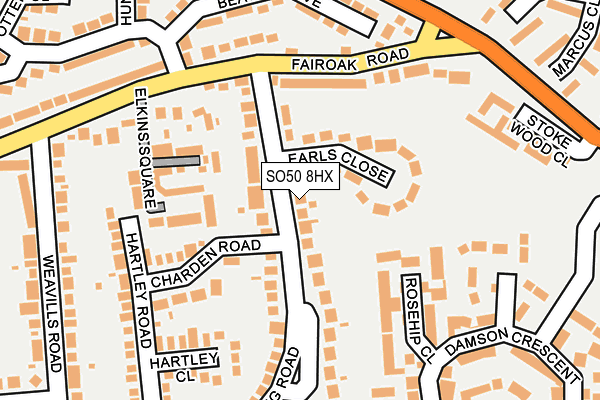SO50 8HX map - OS OpenMap – Local (Ordnance Survey)