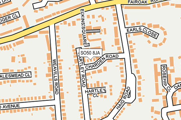 SO50 8JA map - OS OpenMap – Local (Ordnance Survey)