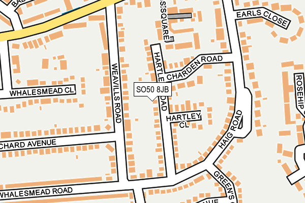 SO50 8JB map - OS OpenMap – Local (Ordnance Survey)