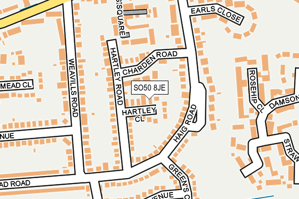 SO50 8JE map - OS OpenMap – Local (Ordnance Survey)