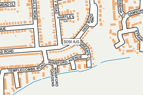 SO50 8JG map - OS OpenMap – Local (Ordnance Survey)