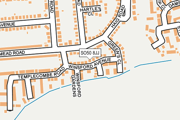 SO50 8JJ map - OS OpenMap – Local (Ordnance Survey)