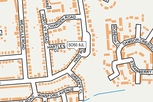 SO50 8JL map - OS OpenMap – Local (Ordnance Survey)
