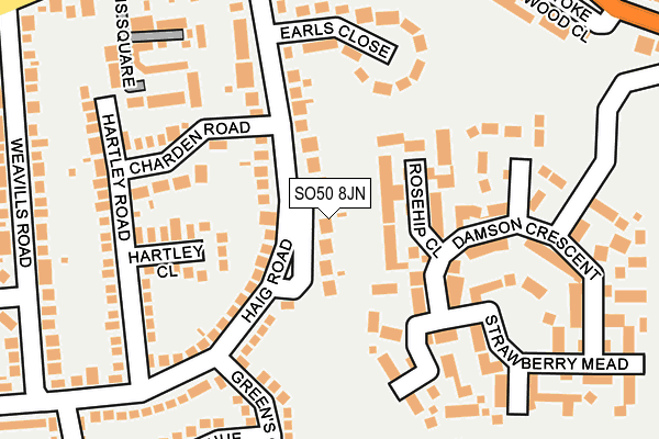 SO50 8JN map - OS OpenMap – Local (Ordnance Survey)
