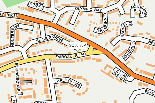 SO50 8JP map - OS OpenMap – Local (Ordnance Survey)
