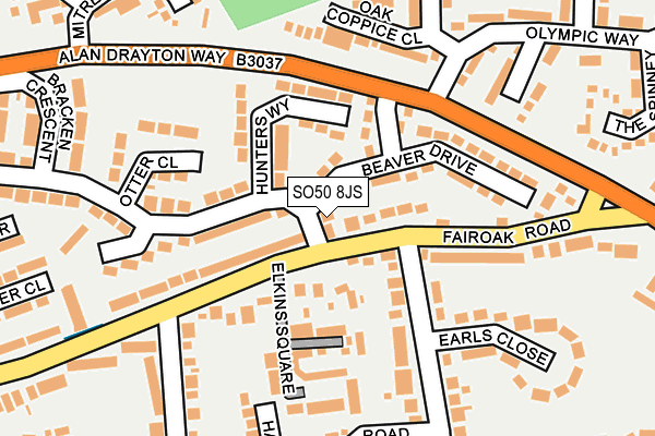 SO50 8JS map - OS OpenMap – Local (Ordnance Survey)