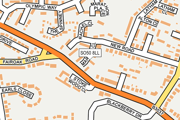 SO50 8LL map - OS OpenMap – Local (Ordnance Survey)