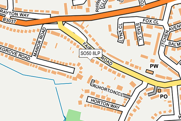 SO50 8LP map - OS OpenMap – Local (Ordnance Survey)