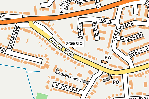 SO50 8LQ map - OS OpenMap – Local (Ordnance Survey)