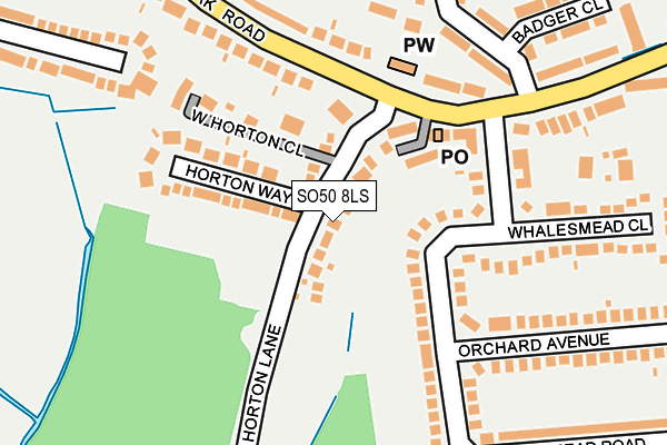 SO50 8LS map - OS OpenMap – Local (Ordnance Survey)