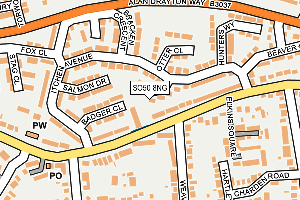 SO50 8NG map - OS OpenMap – Local (Ordnance Survey)