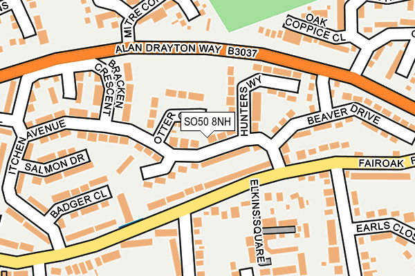 SO50 8NH map - OS OpenMap – Local (Ordnance Survey)