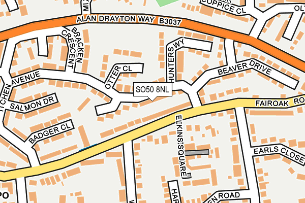 SO50 8NL map - OS OpenMap – Local (Ordnance Survey)