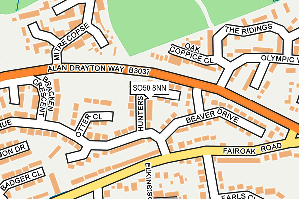 SO50 8NN map - OS OpenMap – Local (Ordnance Survey)