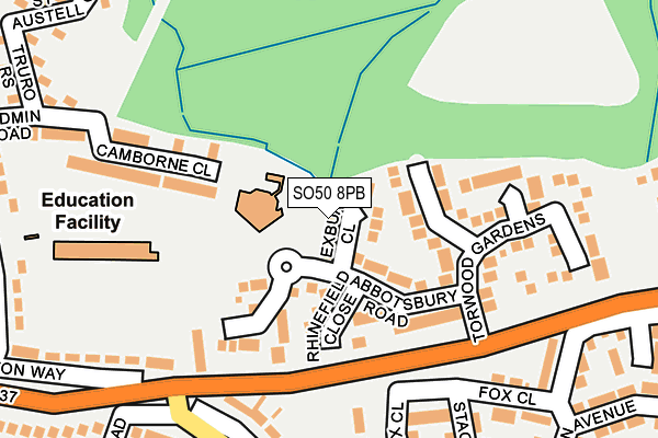 SO50 8PB map - OS OpenMap – Local (Ordnance Survey)