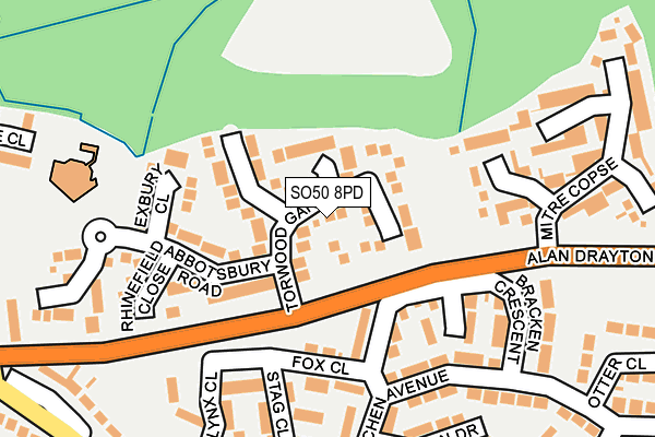SO50 8PD map - OS OpenMap – Local (Ordnance Survey)